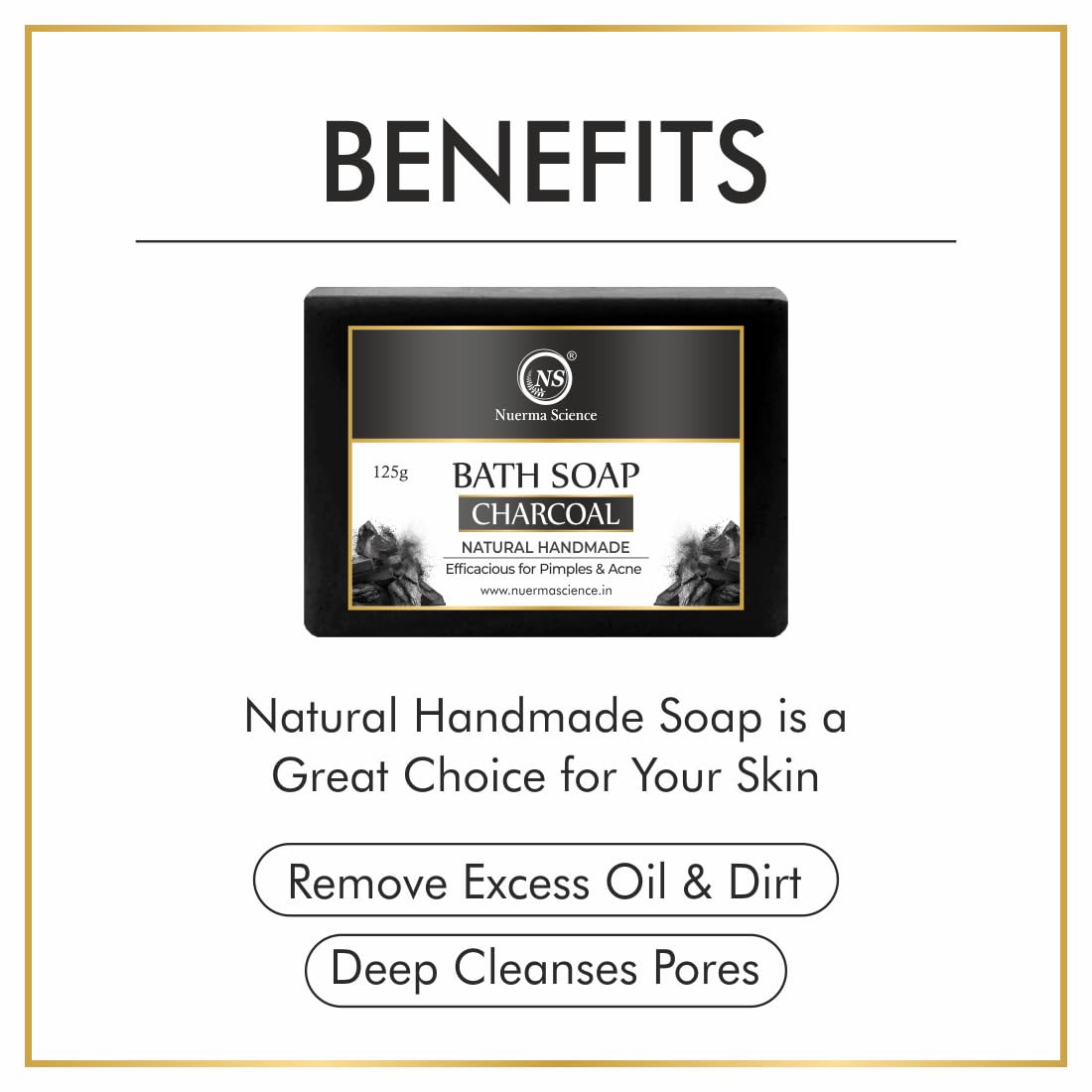 Charcoal Bath Soap | Efficacious for Pimples & Acne
