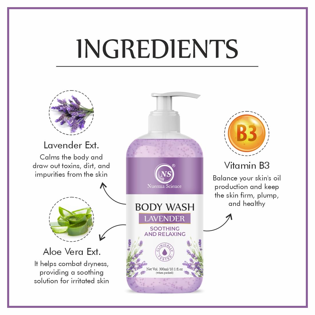 Lavender Body Wash | For Soothing & Relaxing Body - 300ml