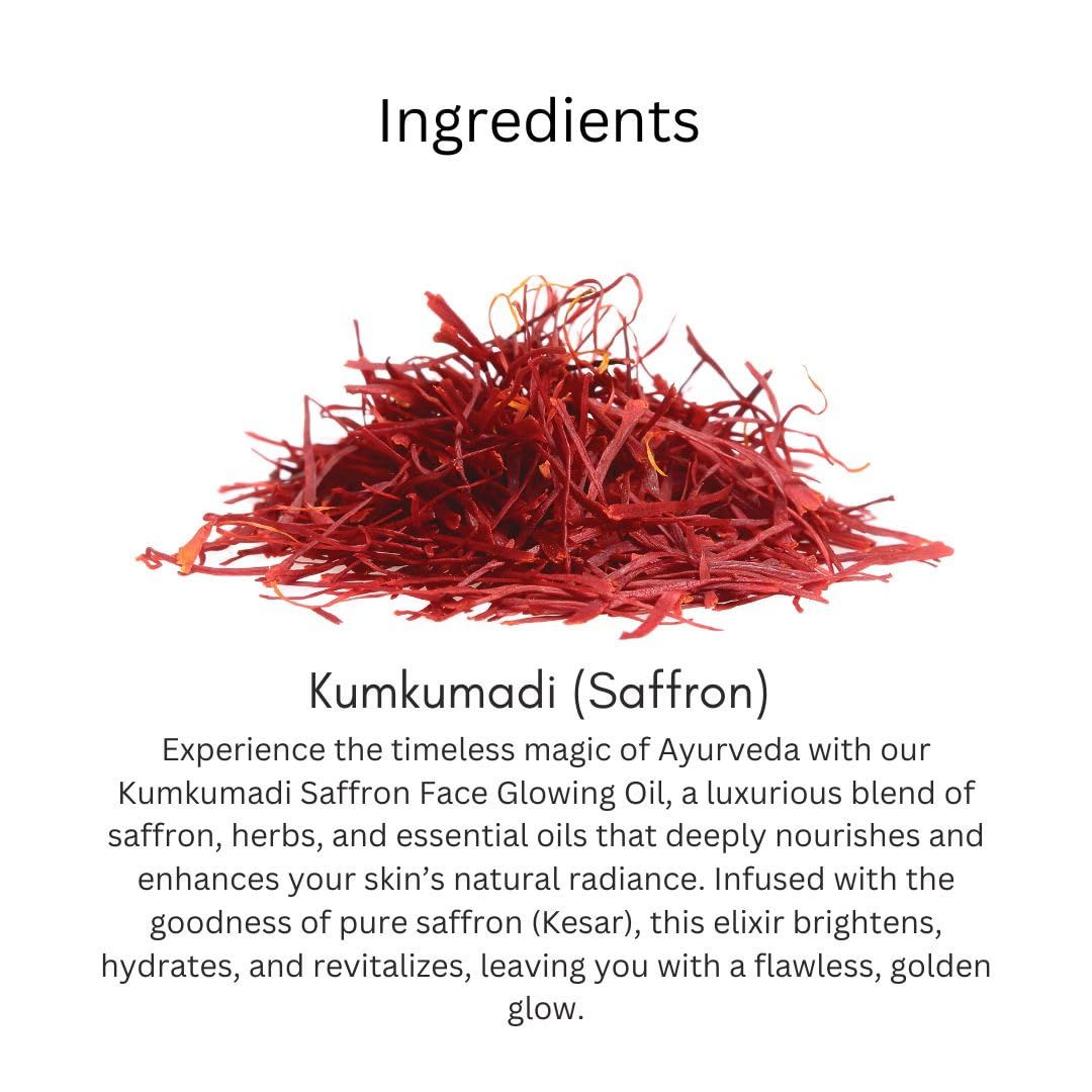 Kumkumadi Face Oil - Ayurvedic Brightening & Anti-Aging with Saffron (30ml)