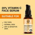 Vitamin C Face Serum 20% with Hyaluronic Acid & Vitamin E — Brightening & Anti-Aging (30ml)