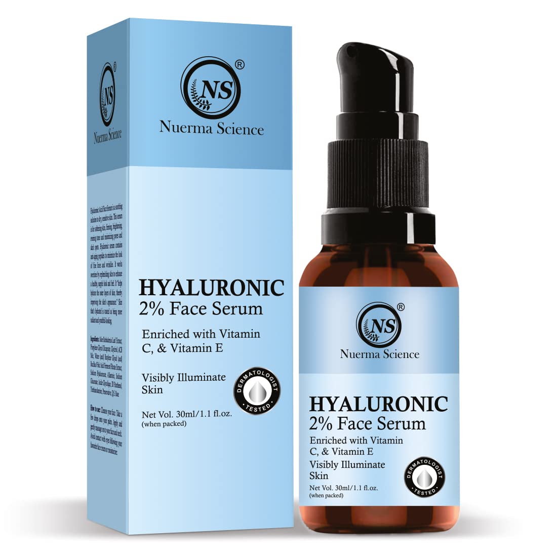 Hyaluronic Acid Face Serum with Vitamin C & E — Deep Hydration & Anti-Aging (30ml)