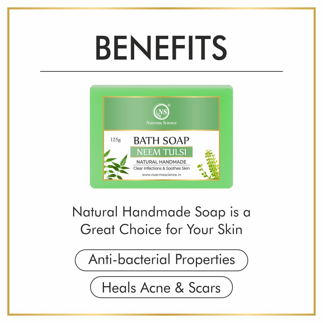 Neem Tulsi Bath Soap | Purifies & Soothes Skin