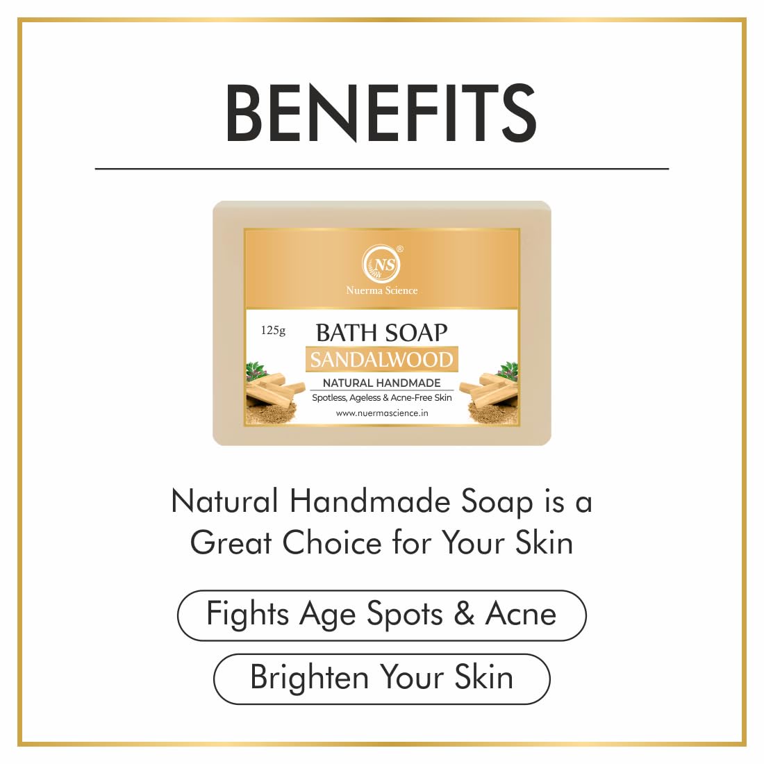 Sandalwood Bath Soap | Spotless, Ageless & Acne-Free Skin
