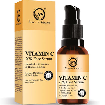 Vitamin C Face Serum 20% with Hyaluronic Acid & Vitamin E — Brightening & Anti-Aging (30ml)