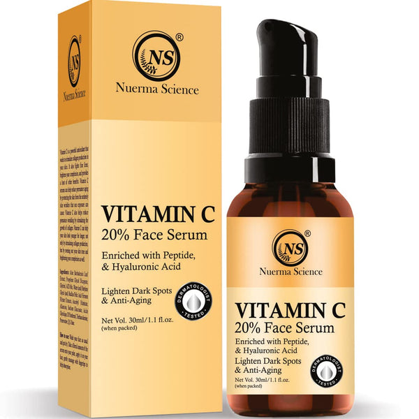 Vitamin C Face Serum 20% with Hyaluronic Acid & Vitamin E — Brightening & Anti-Aging (30ml)