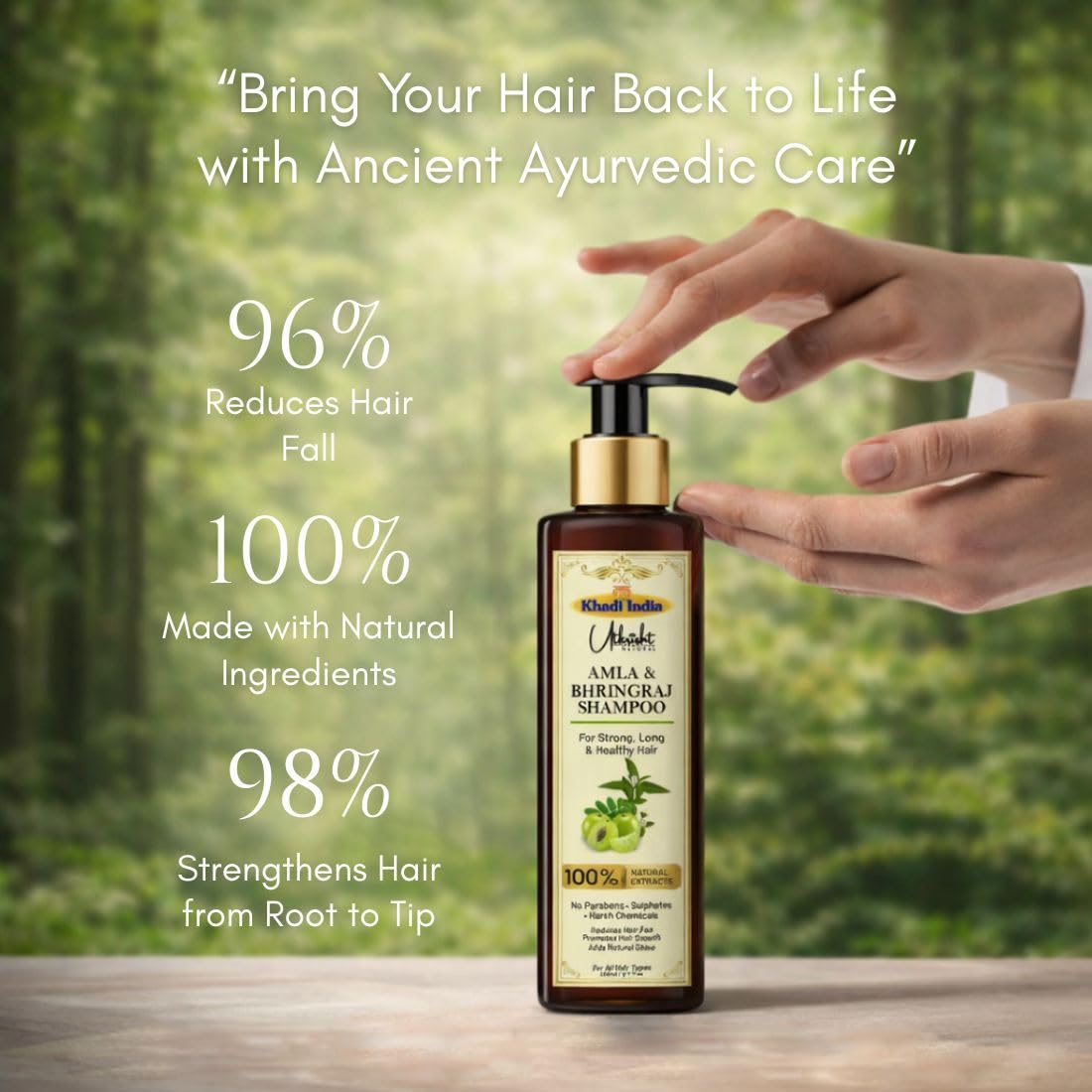 Amla & Bhringraj Shampoo — For Strong, Long & Healthy Hair (200ml)