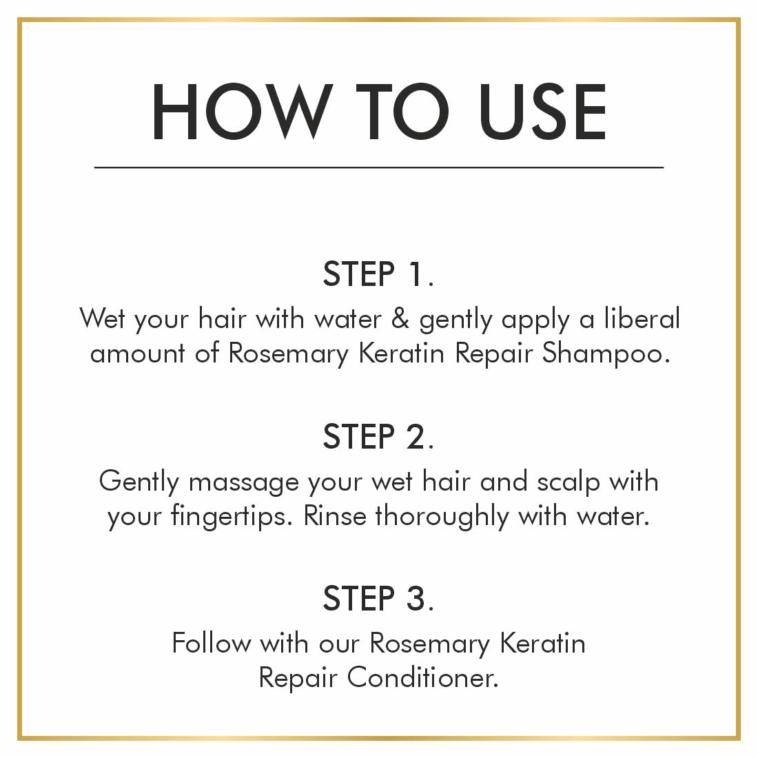 Keratin Repair Rosemary Shampoo for Damaged, Dry & Frizzy Hair - 350ml