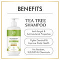 Keratin Repair Tea Tree Shampoo for Shine, Soft & Frizz-Free Hair Damage Repair - 350ml