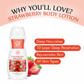 Strawberry Body Lotion for Deep Skin Hydration & Moisturization - 218ml