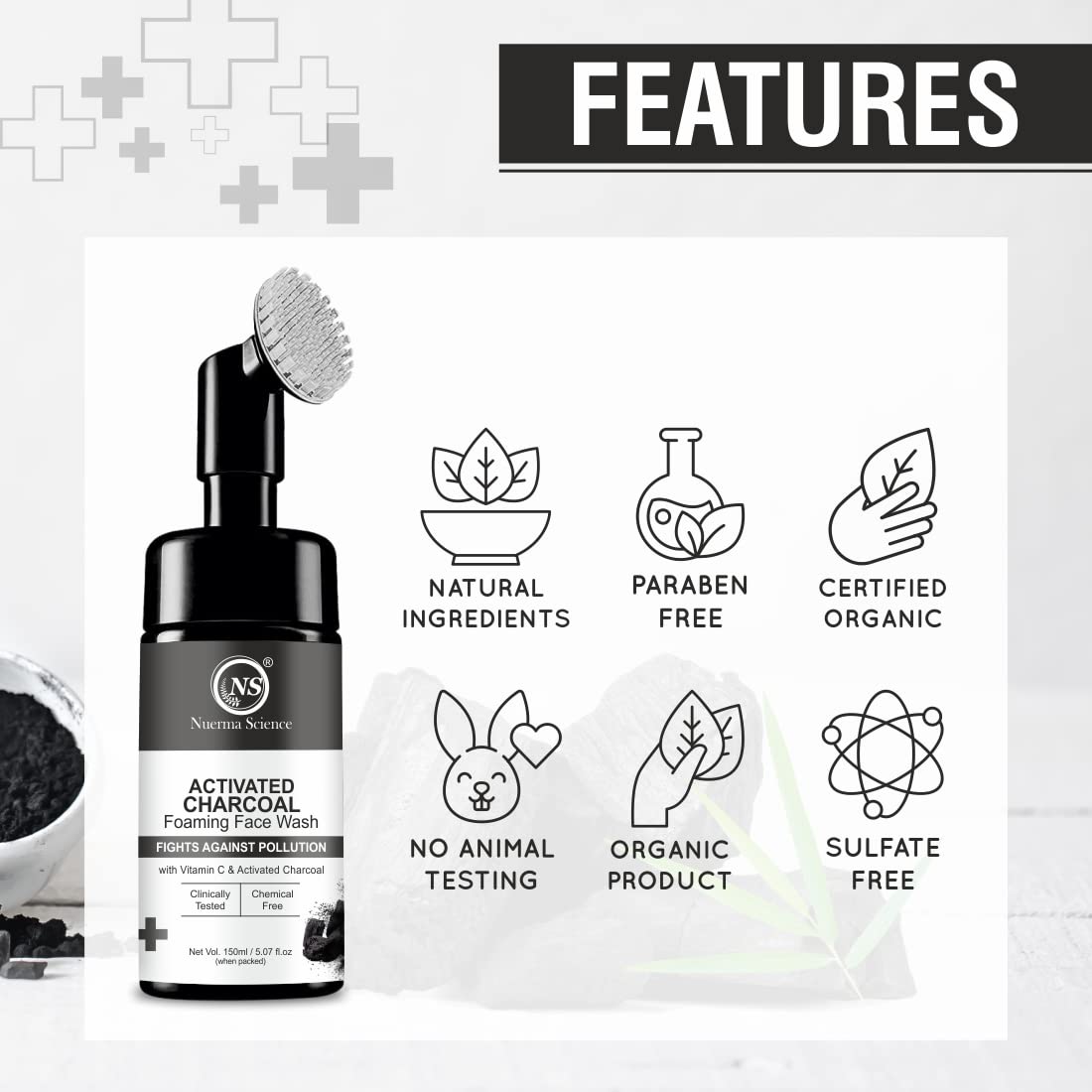 Charcoal Foaming Face Wash - 150ml