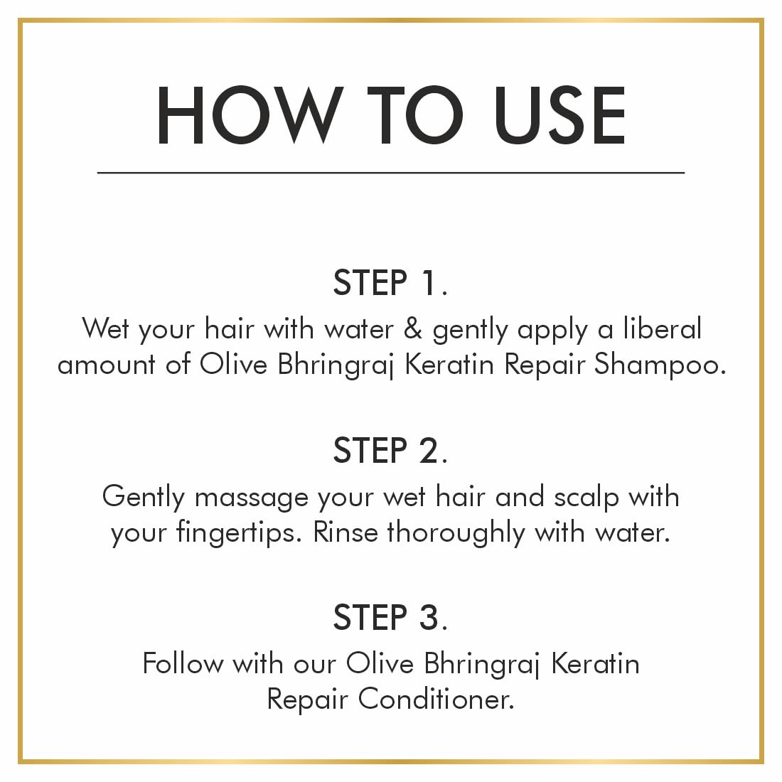 Keratin Repair Natural Hairfall Control Olive Bhringraj Shampoo - 350ml