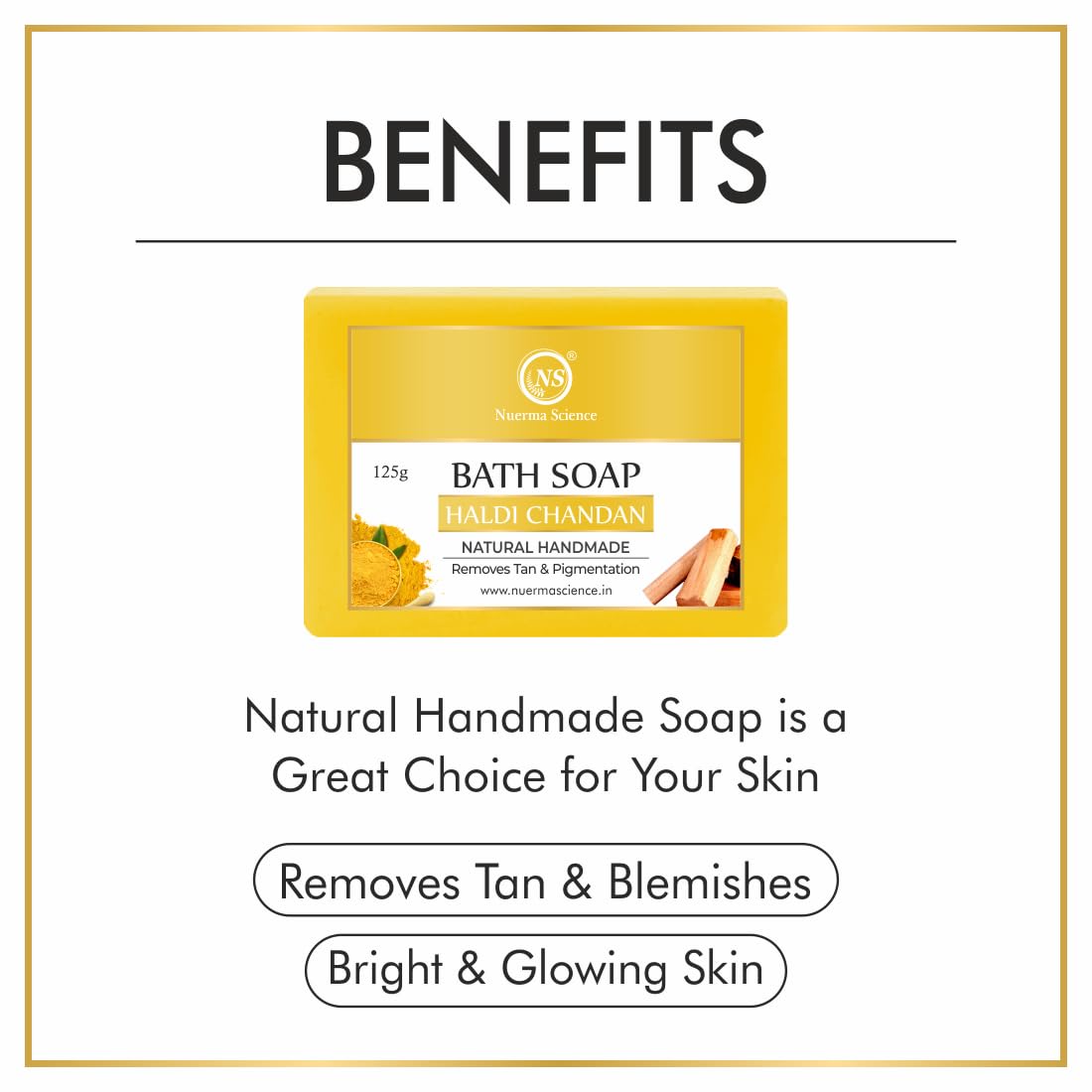 Haldi Chandan Bath Soap | Removes Tan & Pigmentation