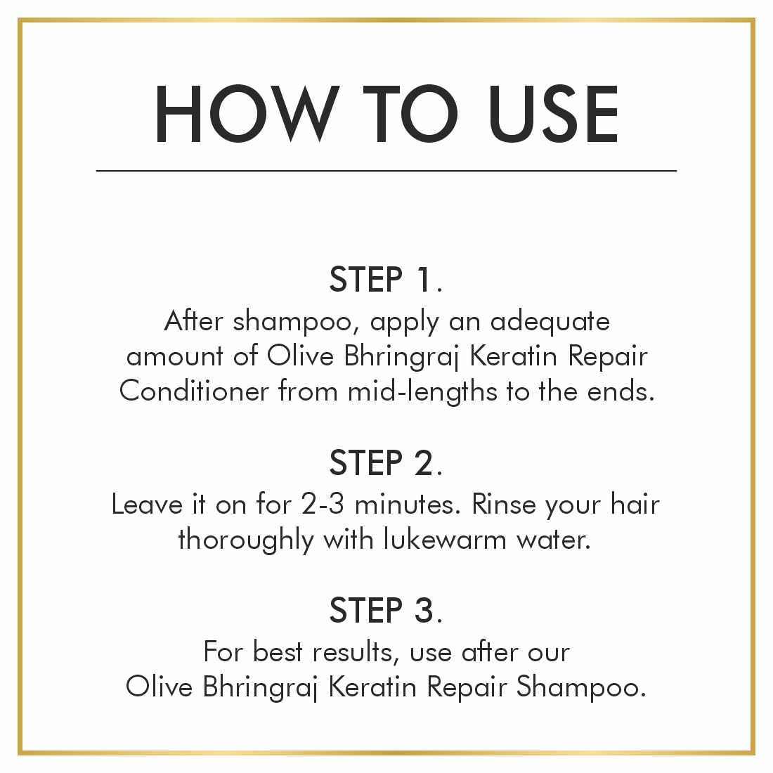 Keratin Repair Olive Bhringraj Hair Conditioner for Dehydrated & Strengthen Hair - 350ml