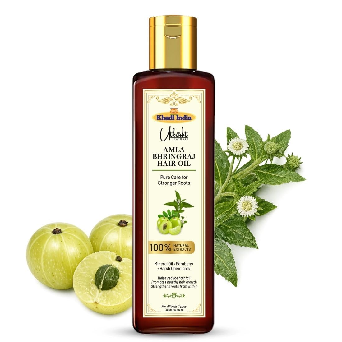 Amla Bhringraj Hair Oil — Ayurvedic Herbal Oil for Strong & Healthy Hair (200ml)