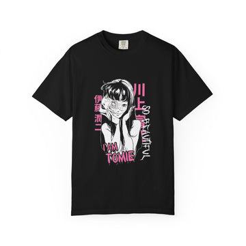 Tomie Graphic T-Shirt — Retro Anime Horror Tee ("I Am Tomie")