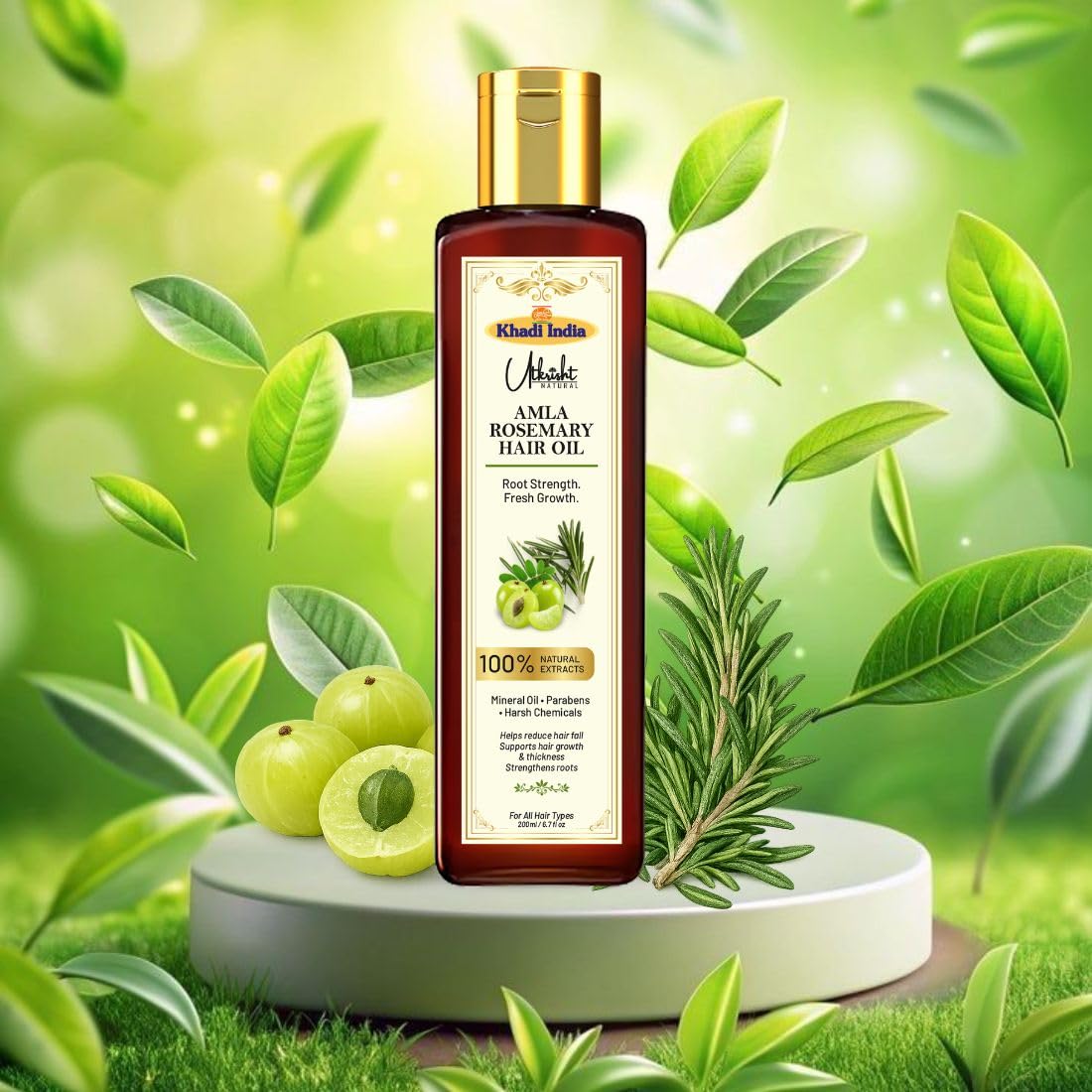 Amla & Rosemary Hair Oil — For Hair Growth & Hair Fall Control (200ml)