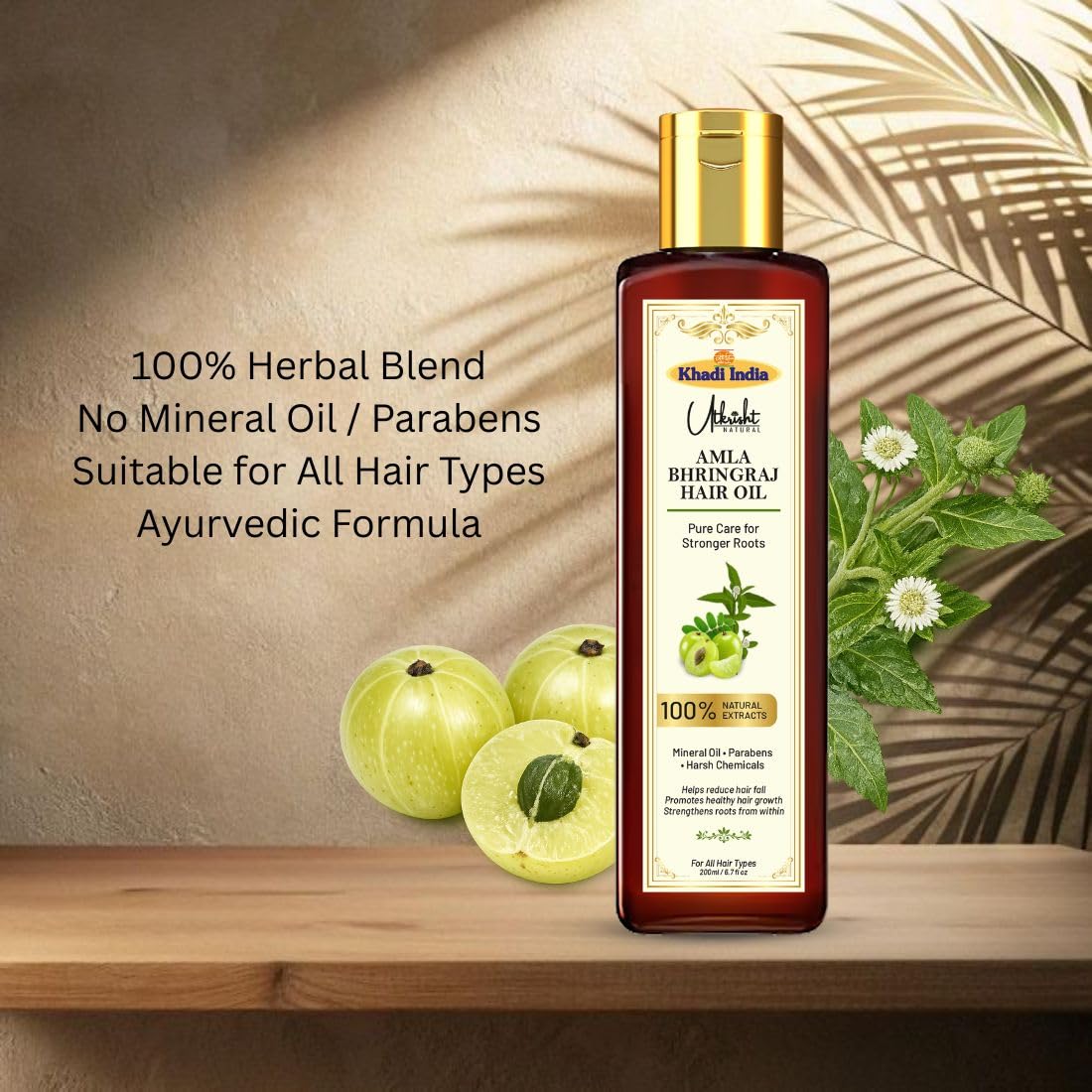 Amla Bhringraj Hair Oil — Ayurvedic Herbal Oil for Strong & Healthy Hair (200ml)