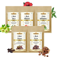 Amla Reetha Shikakai Bhringraj Hibiscus Hair Powder Combo (Pack of 5, 500g)