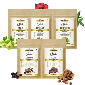 Amla Reetha Shikakai Bhringraj Hibiscus Hair Powder Combo (Pack of 5, 500g)