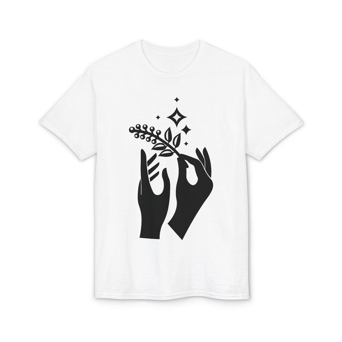 Unisex Creative Graphic T-Shirt - Floral Hands & Deal With It Design