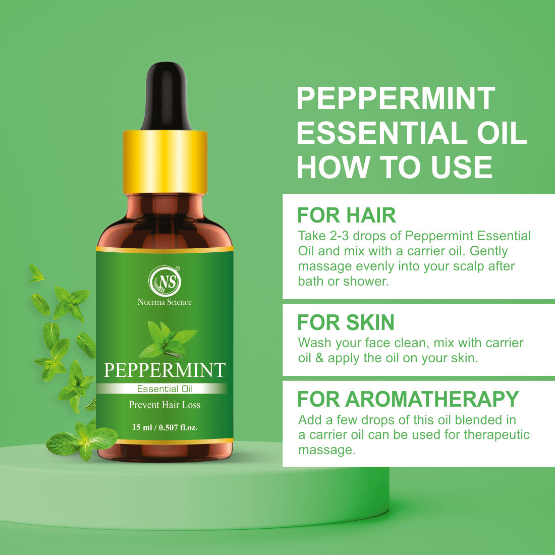 Peppermint Essential Oil - 15ml