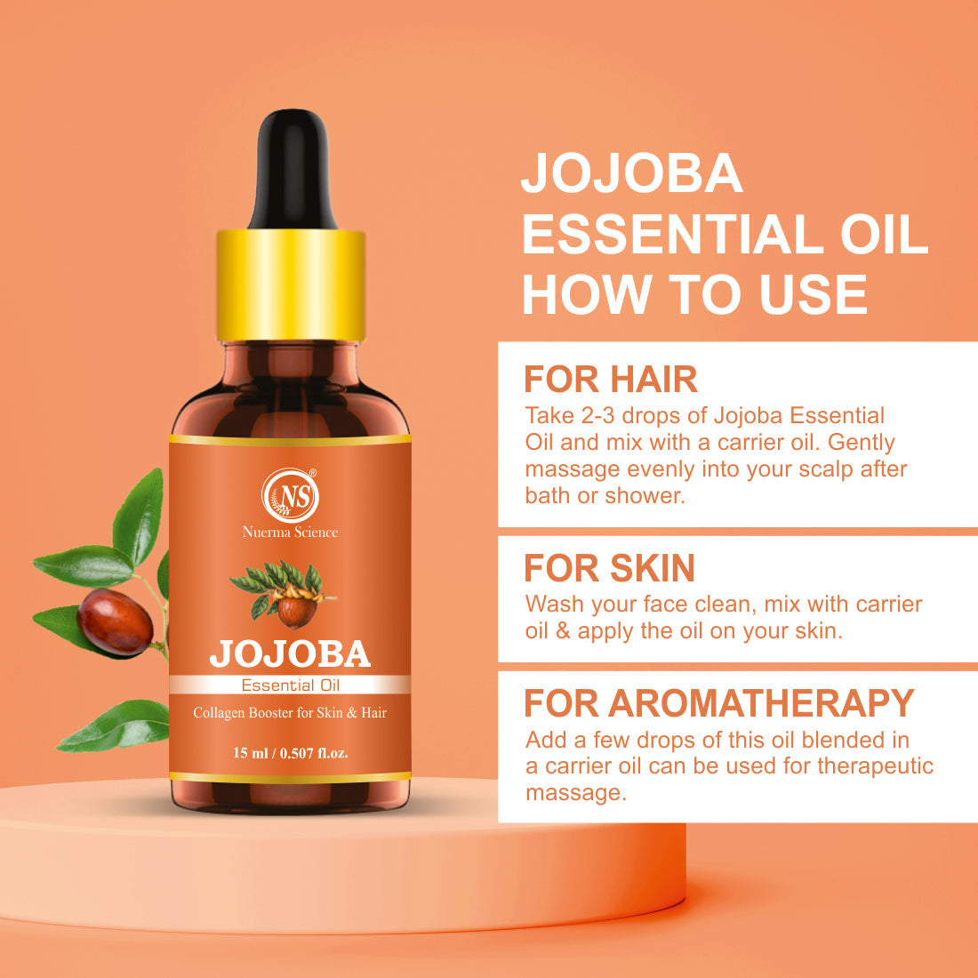 Jojoba Essential Oil - 15ml