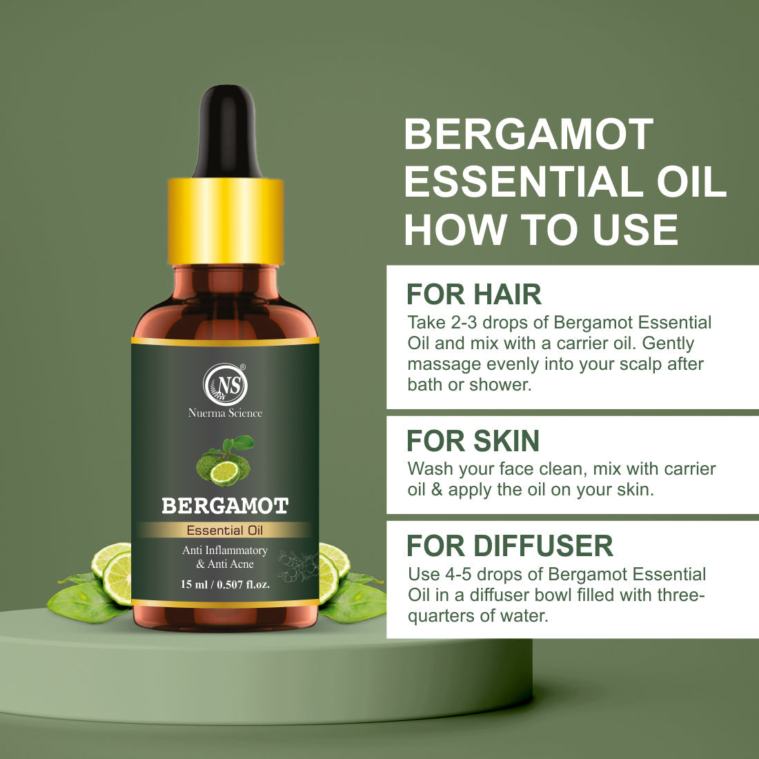 Bergamot Essential Oil - 15ml