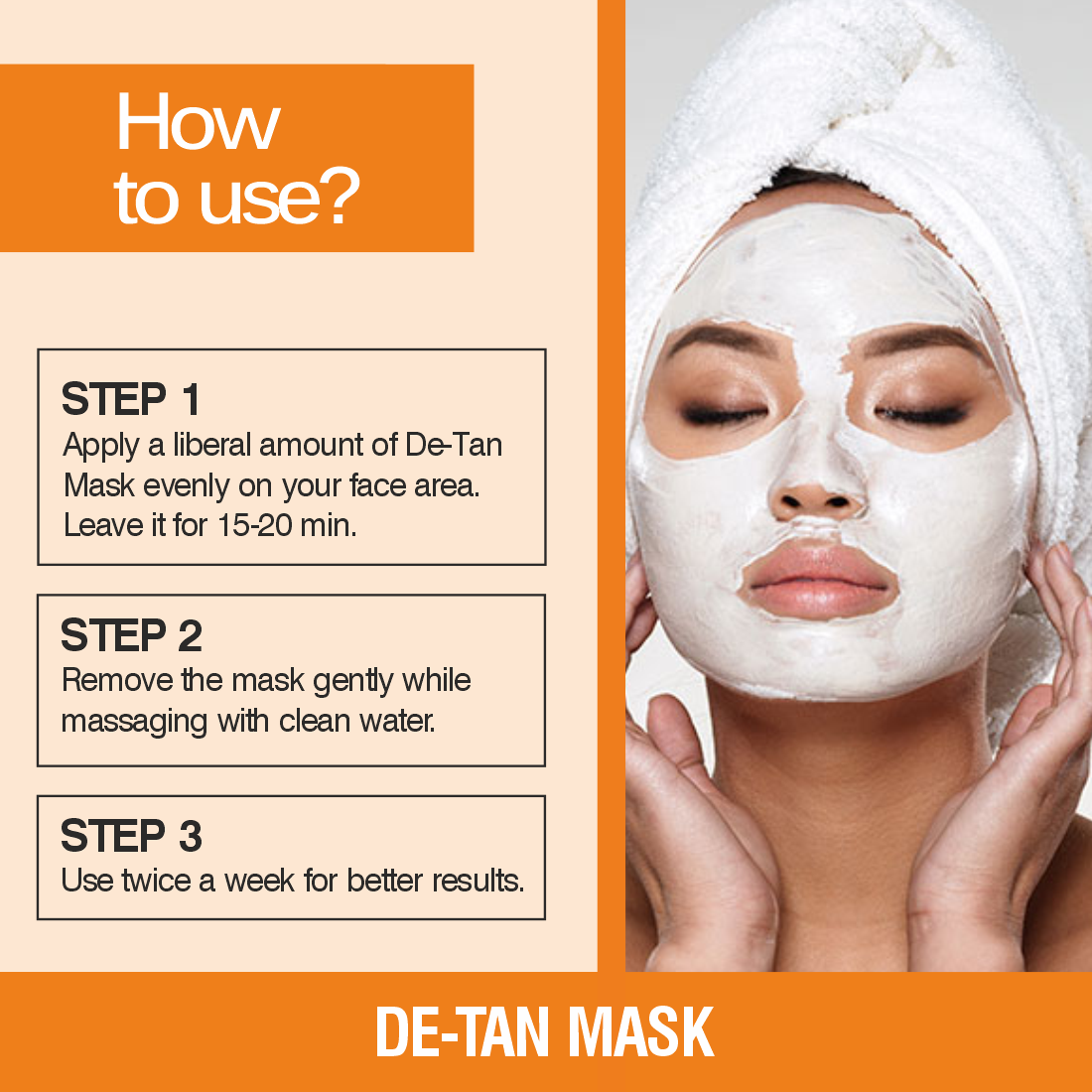 De-Tan Face Mask | Treats Pigmentation & Restores Natural Glow - 100gm