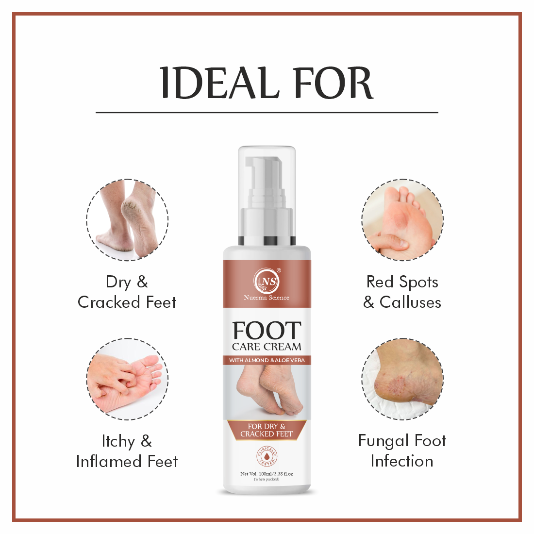 Foot Care Cream for Dry & Cracked Feet - 100ml