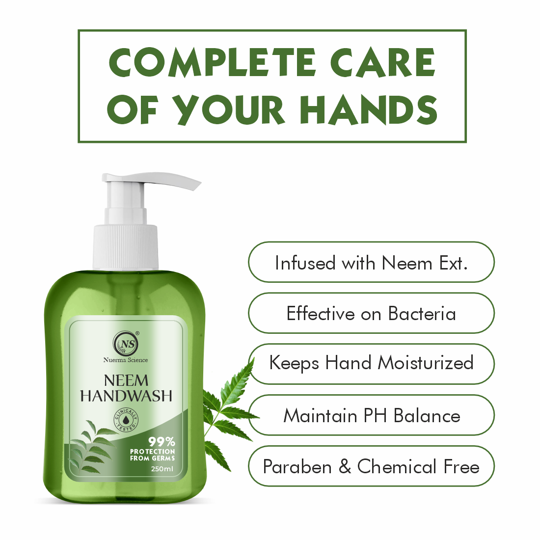 Neem Hand Wash | Reduces Redness & Irritation, Eliminates Germs & Dirt