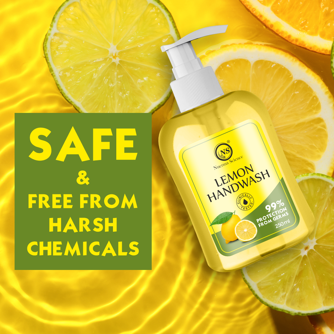 Advanced Lemon Hand Wash for Clear & Anti-Protection