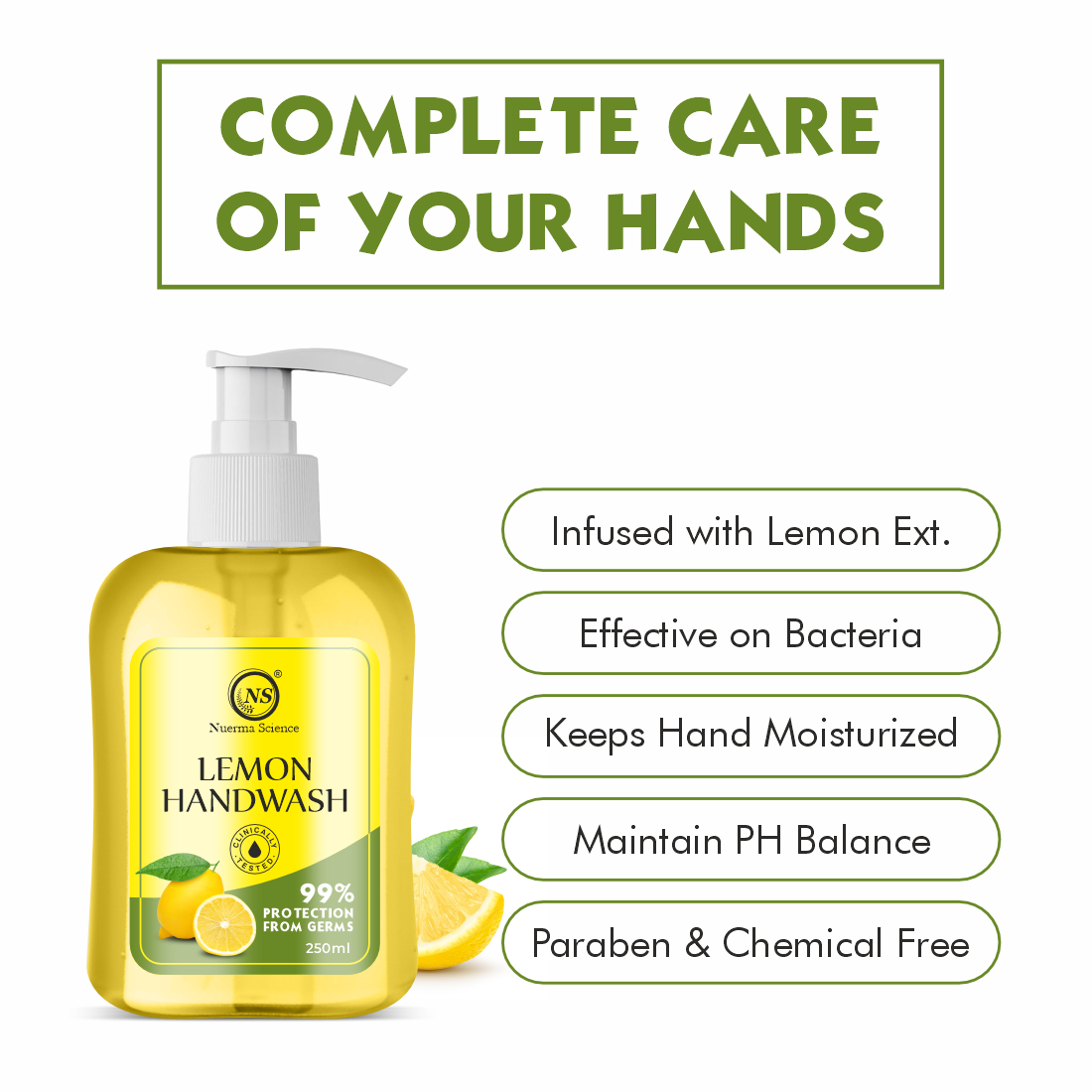 Advanced Lemon Hand Wash for Clear & Anti-Protection