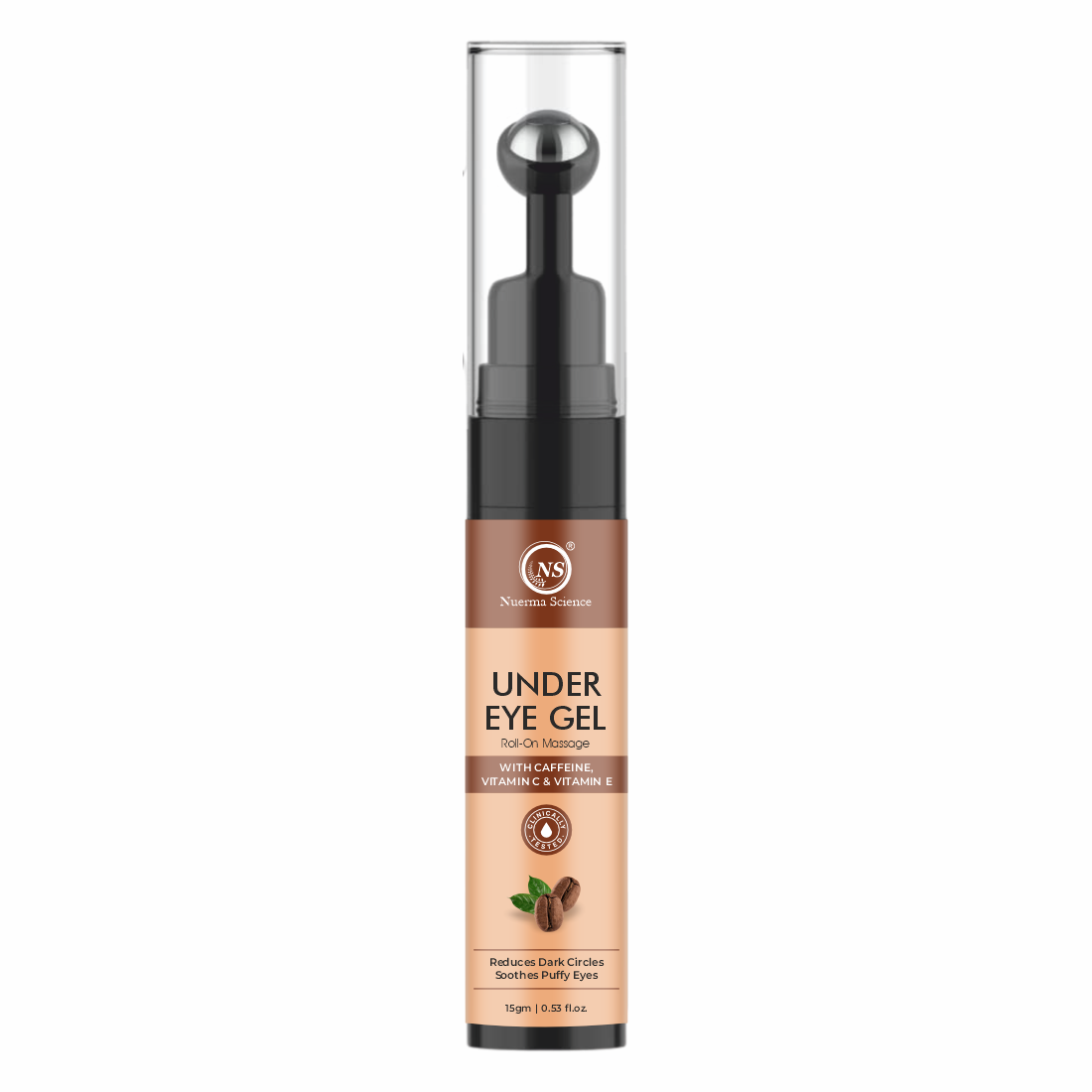 Under Eye Gel Roll-On with Vitamin C, E & Caffeine - Dark Circle Remover