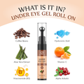 Under Eye Gel Roll-On with Vitamin C, E & Caffeine - Dark Circle Remover