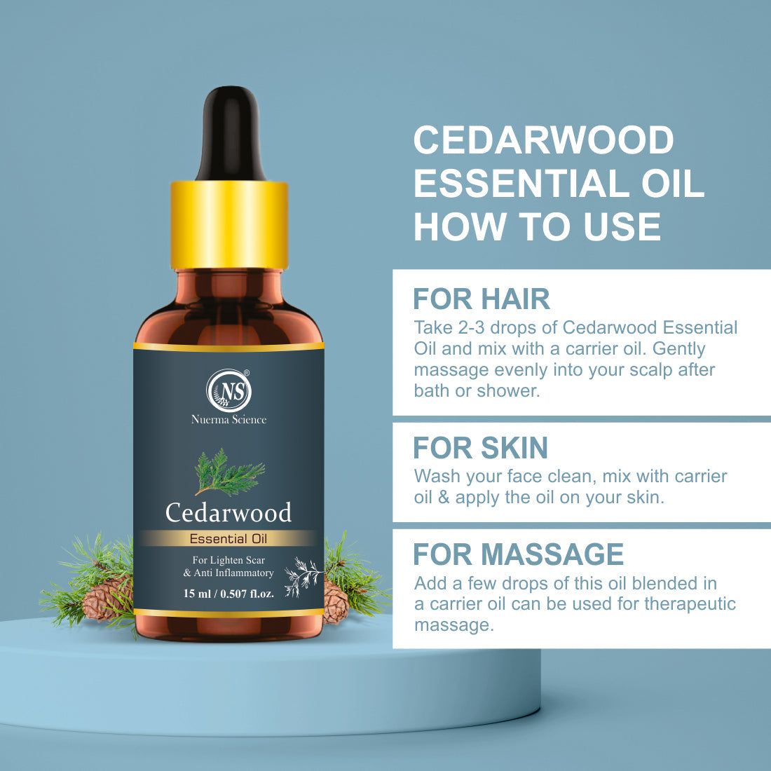 Cedarwood Essential Oil - 15ml