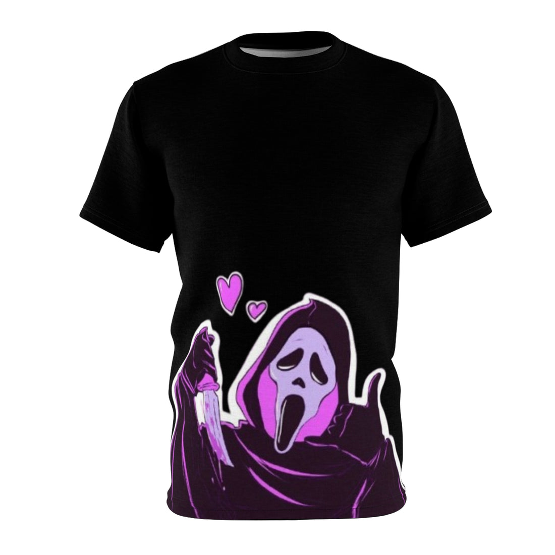 Gothic Scream Tee — Cute Haunted Reaper Graphic T-Shirt