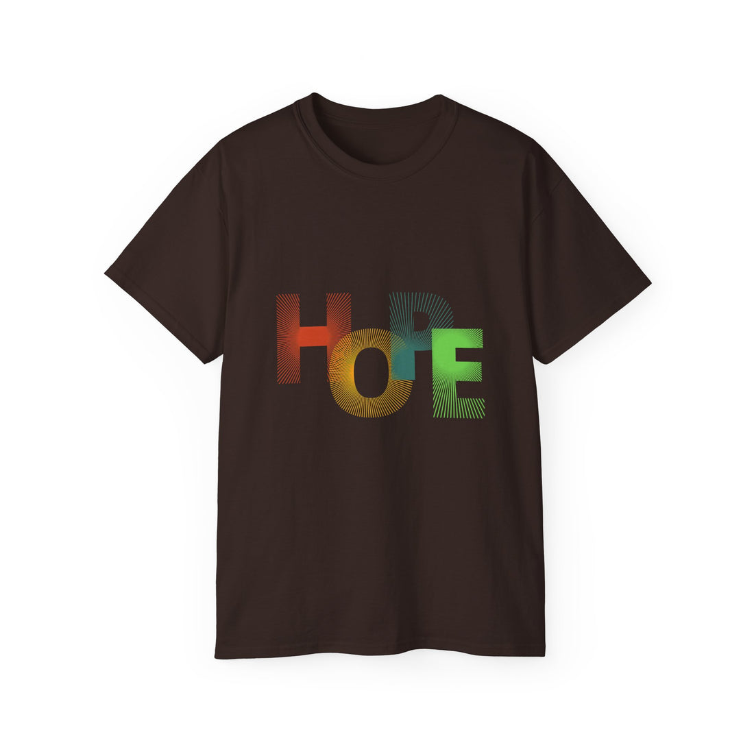 Hope Pastel Gradient Tee — Inspirational White Graphic T-Shirt