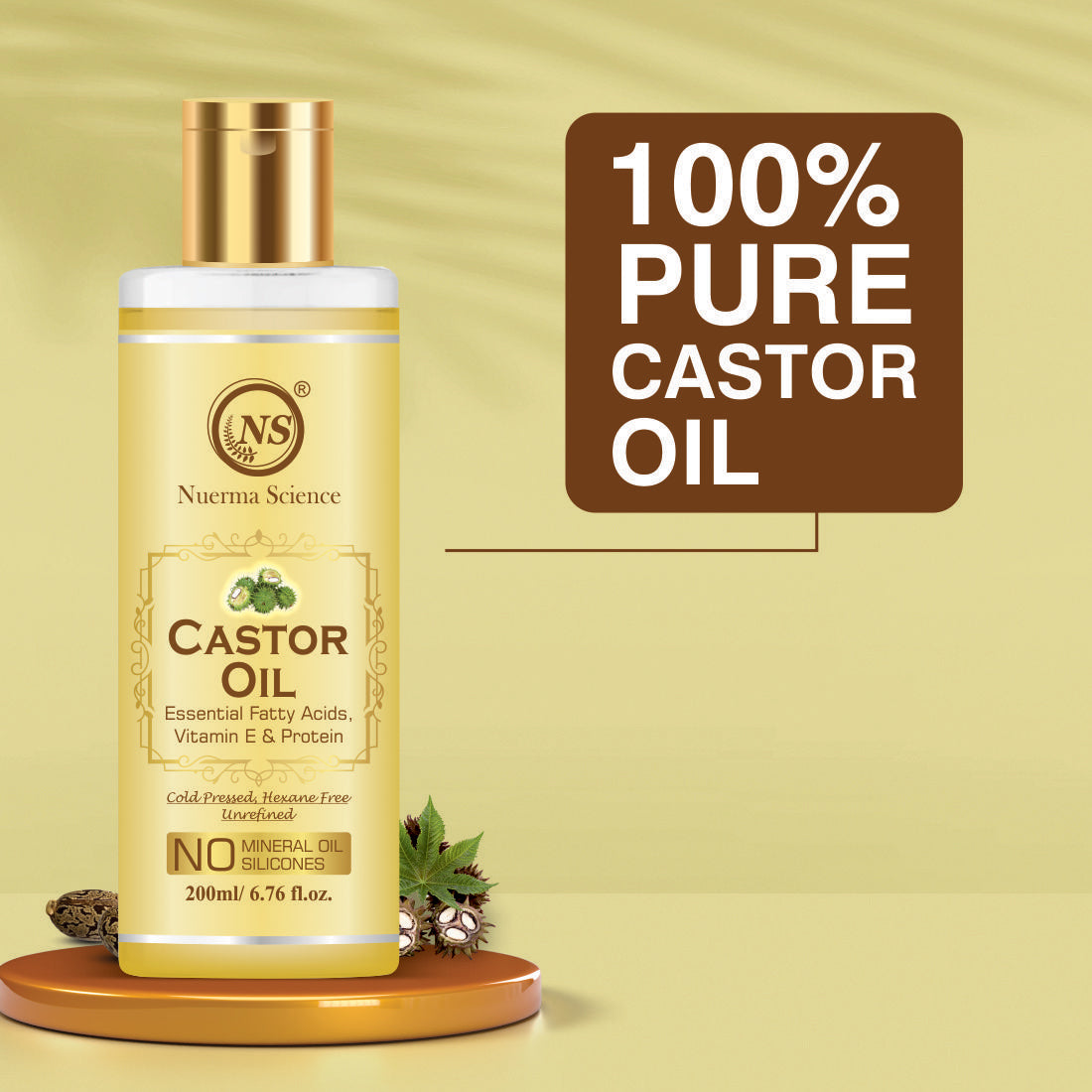 Castor Oil For Skin & Body | Hydrating & Soothing Massage Oil - 200ml