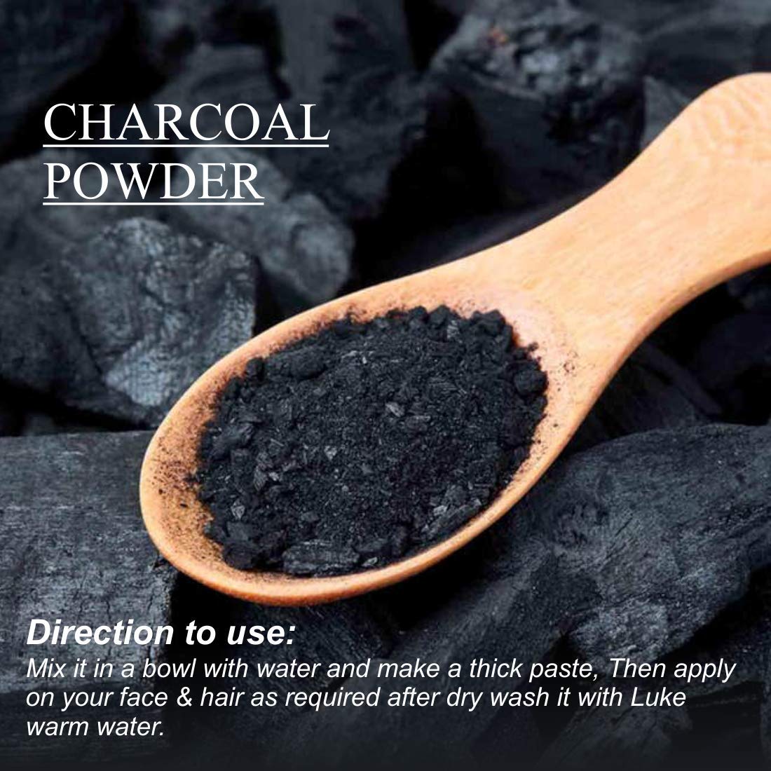 Charcoal Powder 100% Organic Activated - 100gm