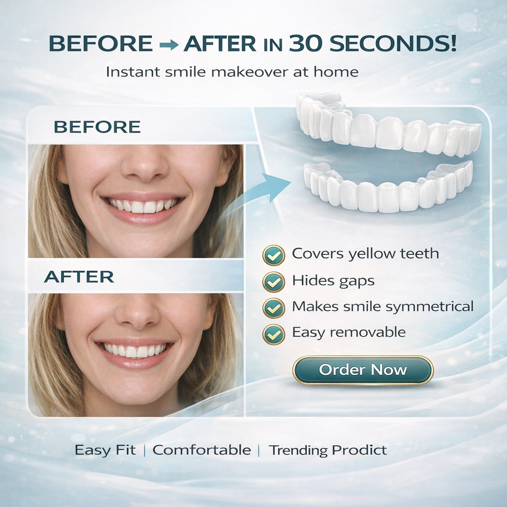 Instant and Confident on Smile Fit Flex Cosmetic Teeth Denture Teeth