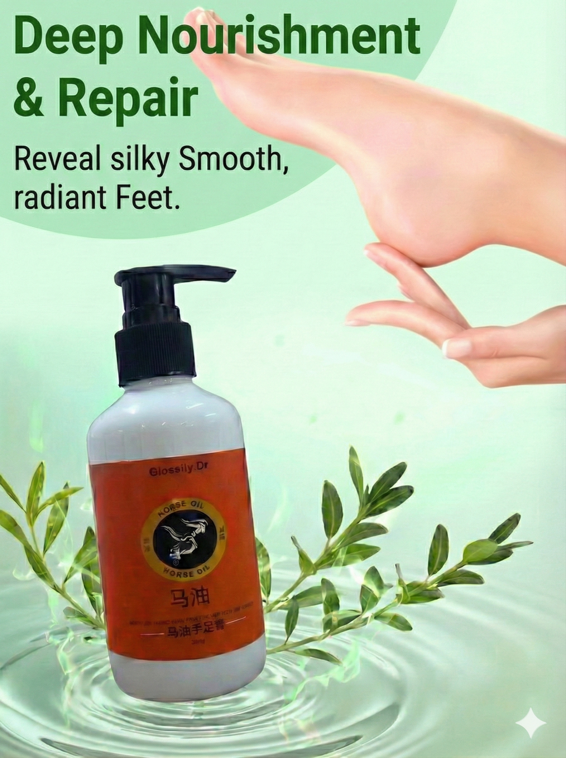 Foot Cream for Cracked Heels & Dry Skin | Horse Oil Healing Balm 200ml