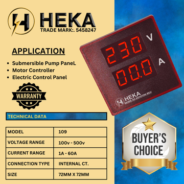 Heka Volt Ampere Meter EXT.CT Voltmeter  (Digital)