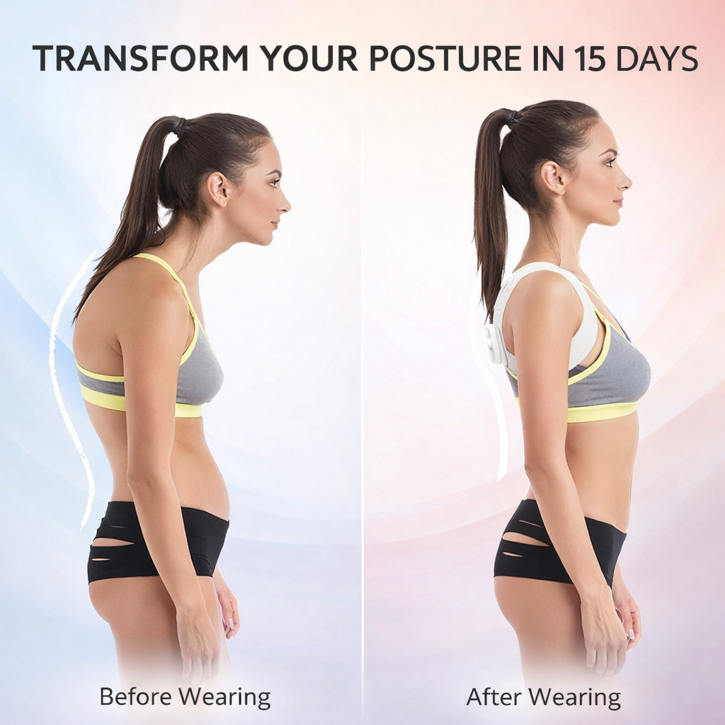 Shoulder & Back Straightener Elastic koiSpine Support Posture Corrector Belt