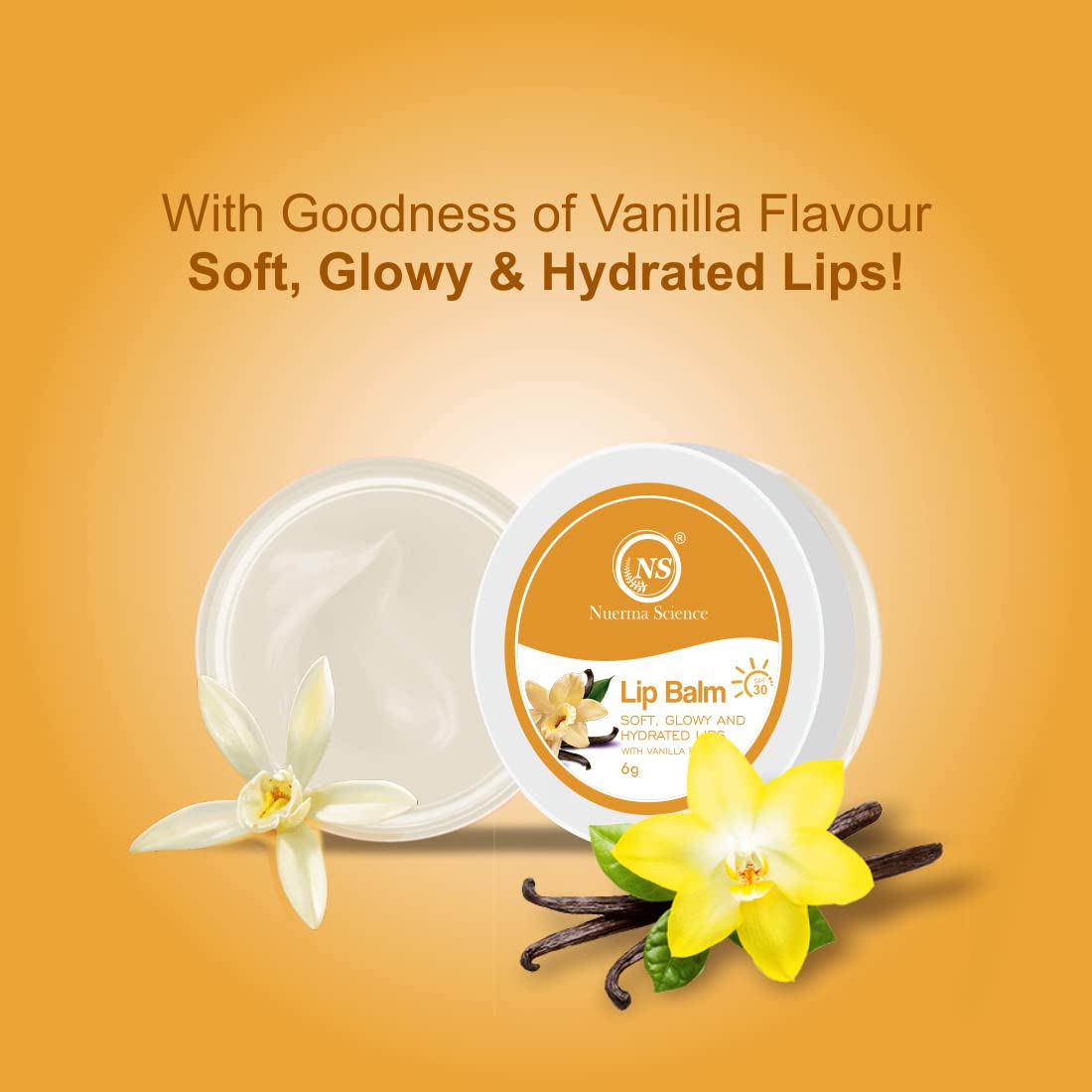 Vanilla Lip Balm | Soft, Glowy & Hydrated Lips - 6gm