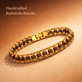 Genuine Paanch Mukhi Modern Rudraksha Bracelet With Gold Plating.