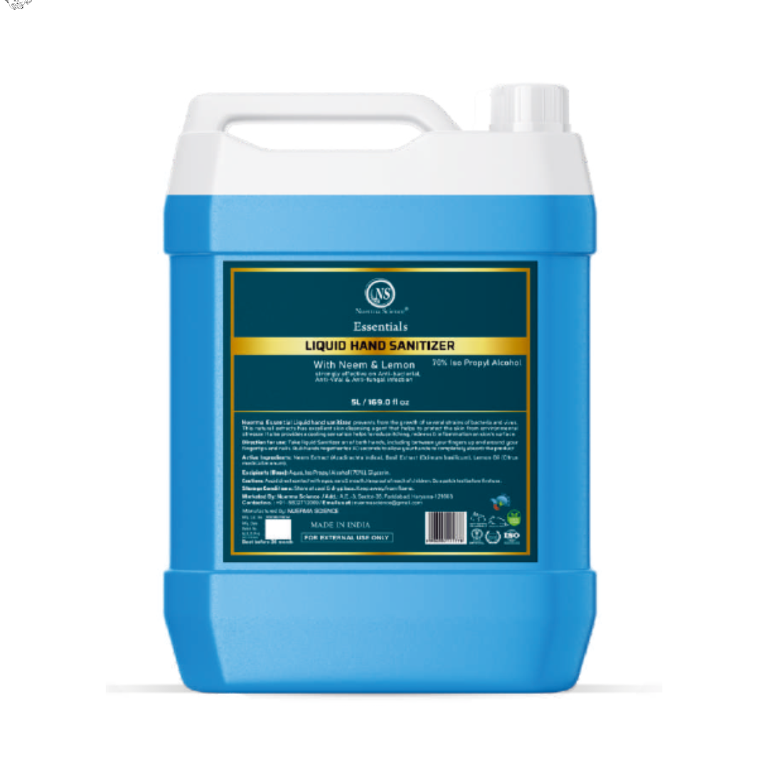 Liquid Hand Sanitizer | Protects from Bacteria & Viruses - 5L