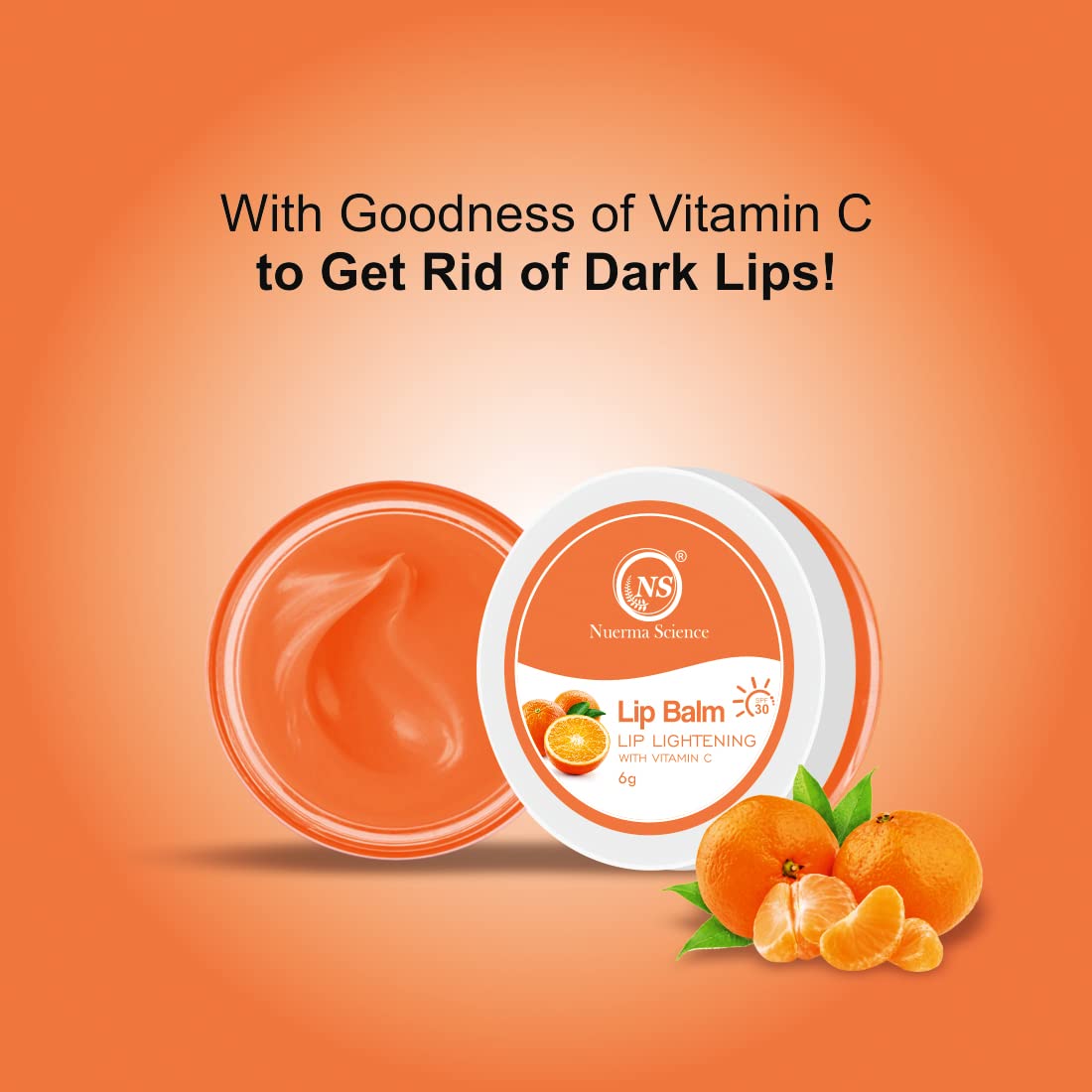 Vitamin C Lip Balm | Nourishing, Hydrated & Soft Lips - 6gm