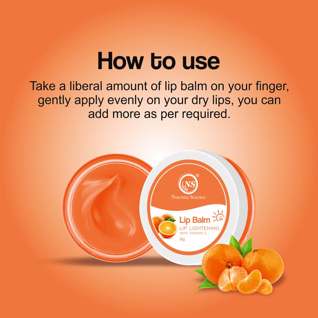 Vitamin C Lip Balm | Nourishing, Hydrated & Soft Lips - 6gm