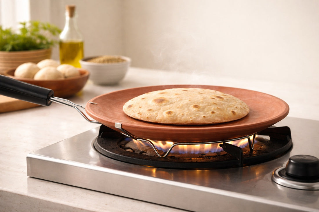 Handmade Earthen Clay Roti Tawa - Chapati Tawa for Healthy Cooking