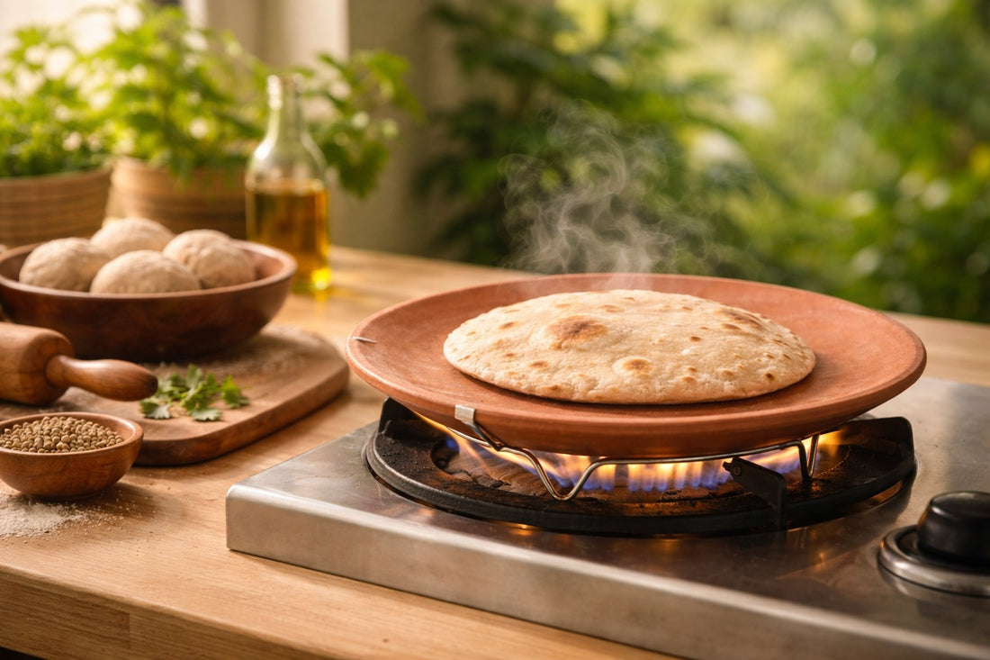 Handmade Earthen Clay Roti Tawa - Chapati Tawa for Healthy Cooking